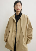 Technical scarf jacket cashew