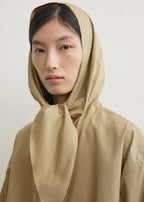 Technical scarf jacket cashew