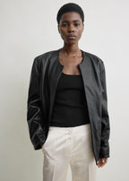 Minimal biker jacket black