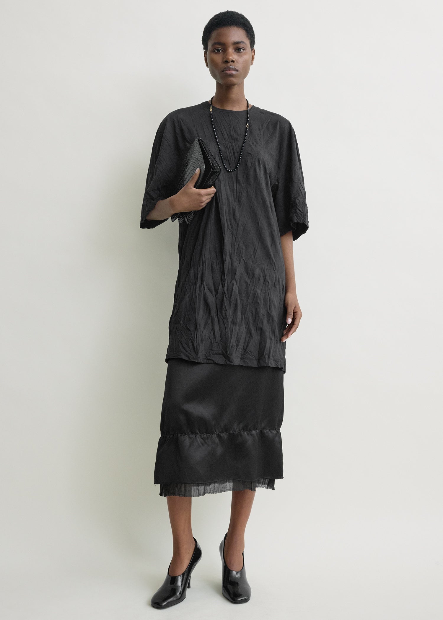 Relaxed tee dress black