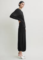 Boatneck jersey top black