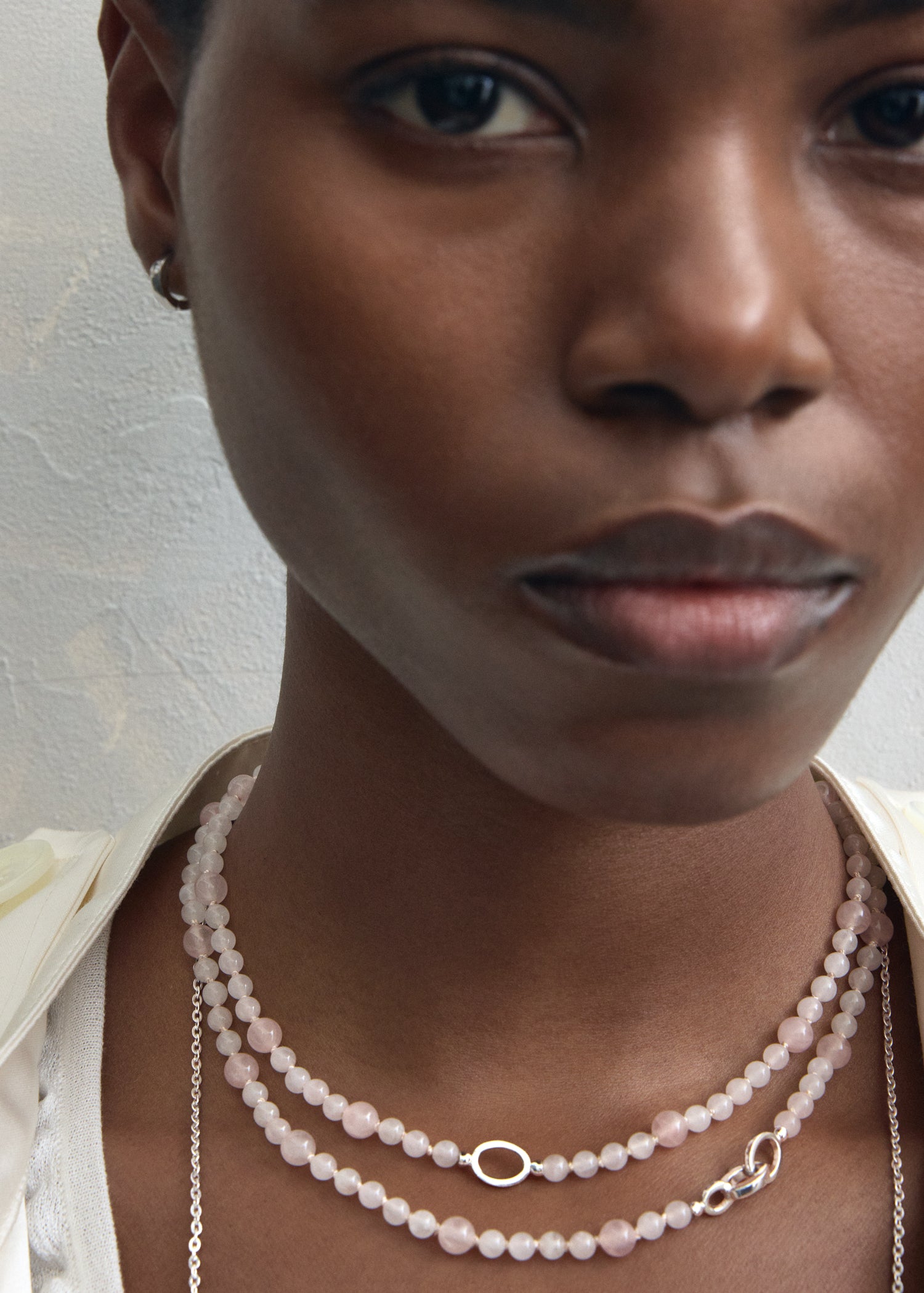 Infinity bead necklace bloom