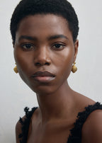 Rope drop earrings gold