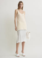 Mohair knit tank off-white