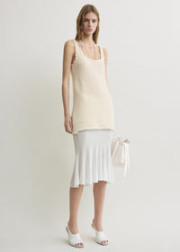 Mohair knit tank off-white