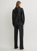 Cowl neck blouse black