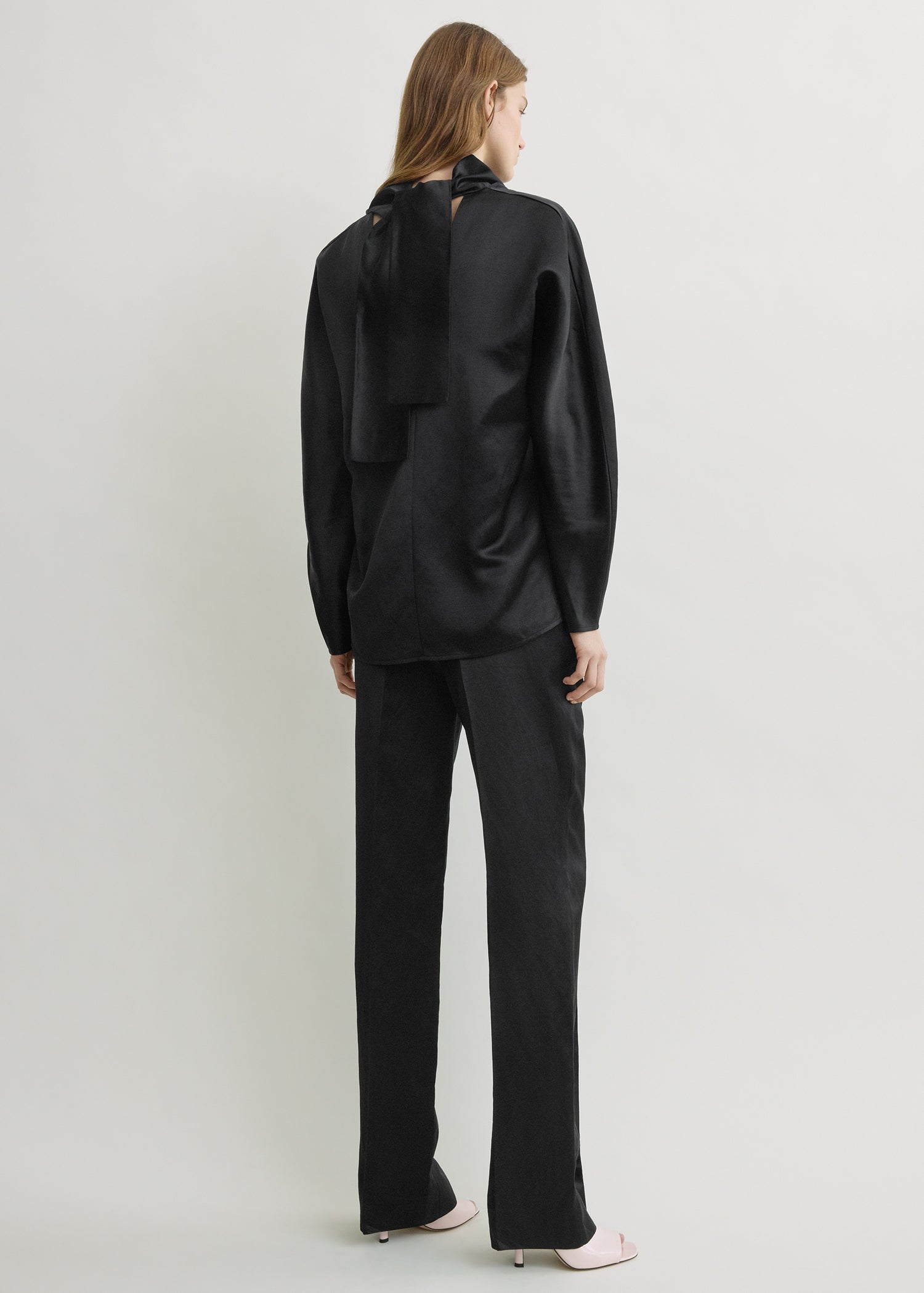 Cowl neck blouse black