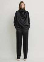 Cowl neck blouse black