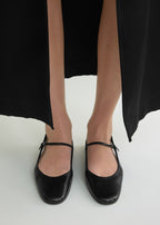 Slingback nappa mary janes black