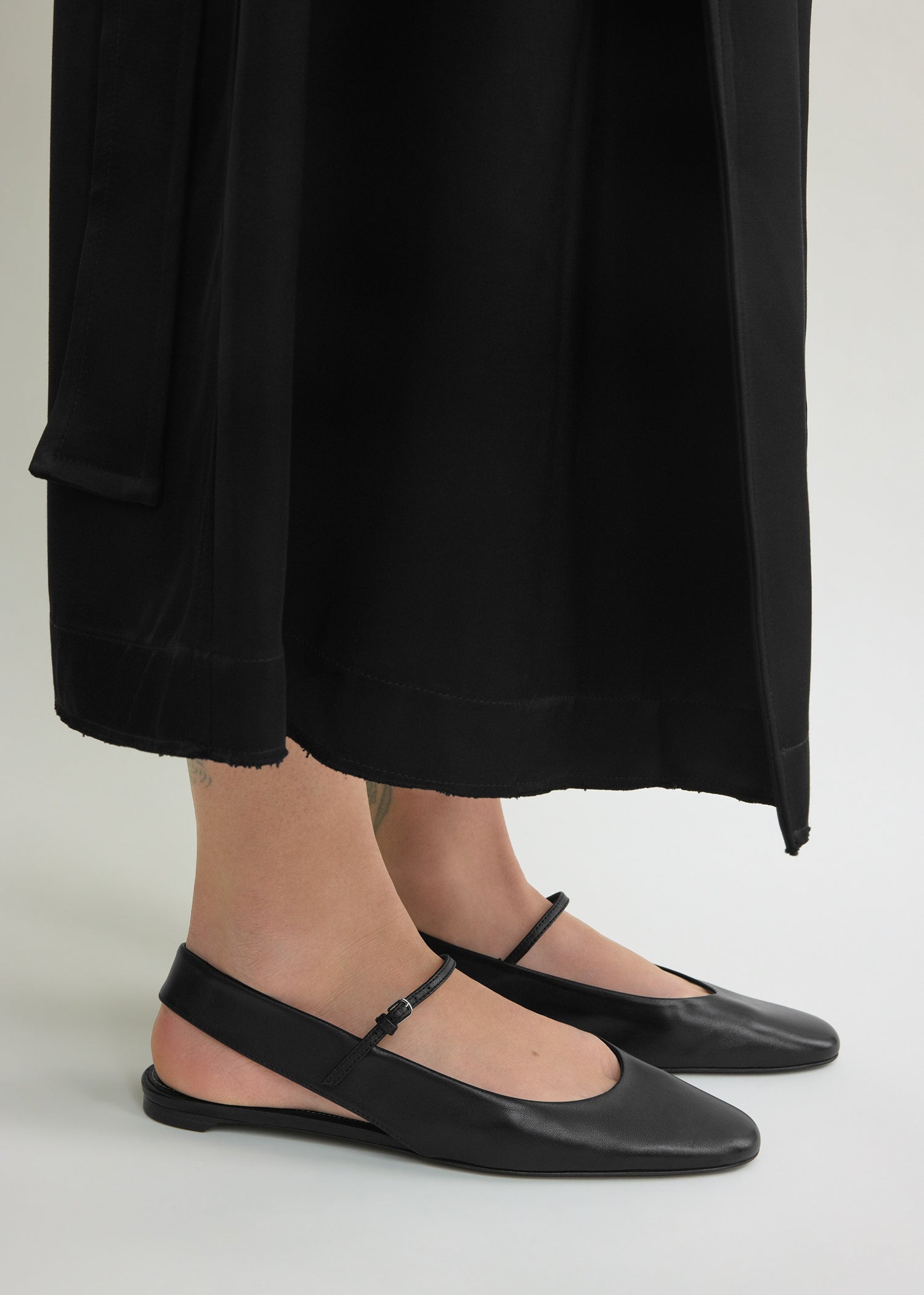 Slingback nappa mary janes black