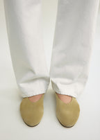 Slip suede ballerinas cashew