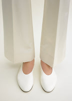 Slip naplack ballerinas off-white