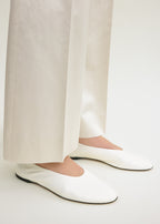 Slip naplack ballerinas off-white