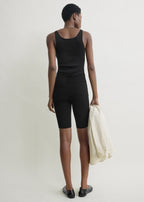 Capri knit shorts black