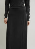 Fluid jersey skirt black