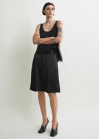 Soft tuxedo skirt black