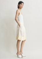 Soft tuxedo skirt white