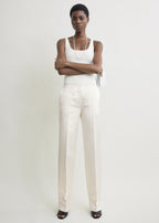 Easy raw edge trousers white