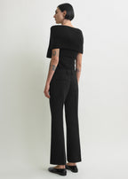 Kick flare trousers black
