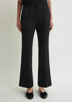 Kick flare trousers black
