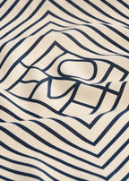 Signature monogram silk scarf crème