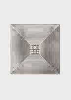 Signature monogram silk scarf crème