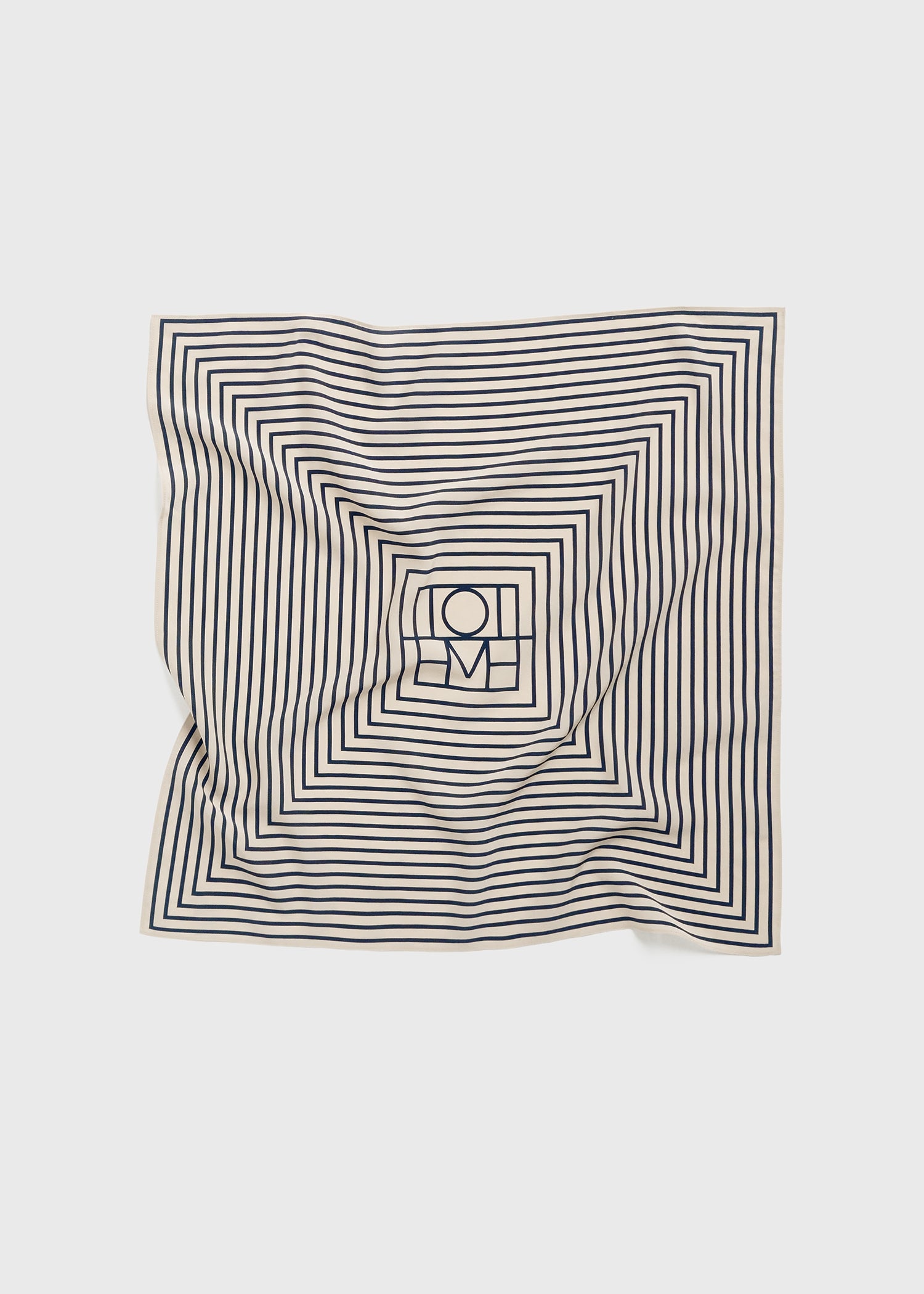 Signature monogram silk scarf crème