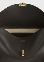 T-lock leather clutch bark