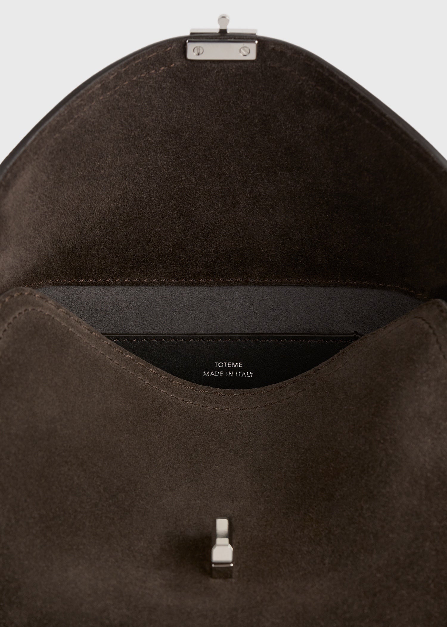 T-lock suede clutch brown