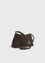 T-lock suede clutch brown