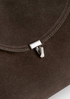 T-lock suede top handle brown