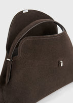 T-lock suede top handle brown