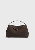 T-lock suede top handle brown
