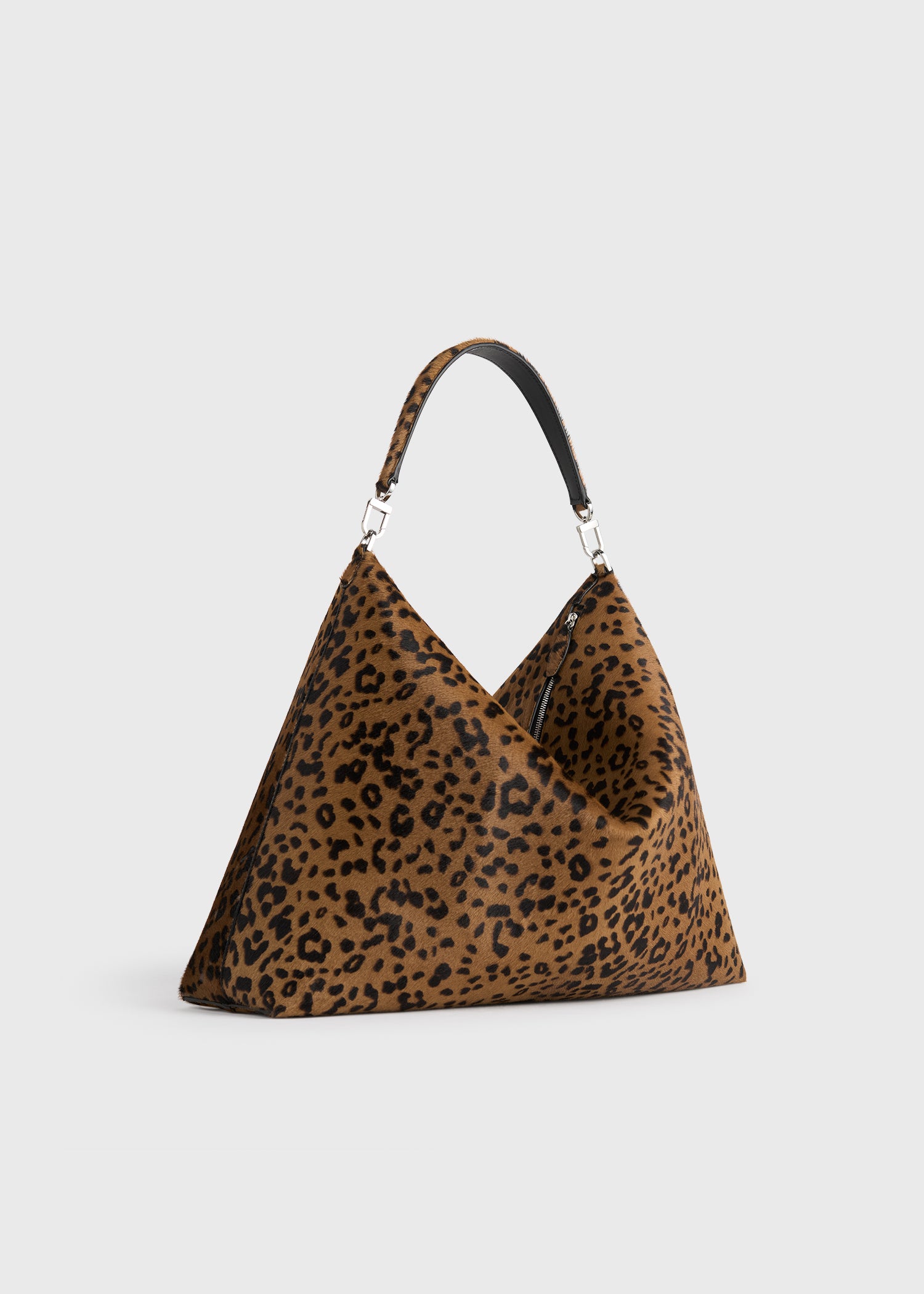 Bevel pony hair bag leopard