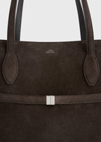 Suede lounge tote brown