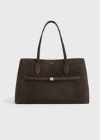 Suede lounge tote brown