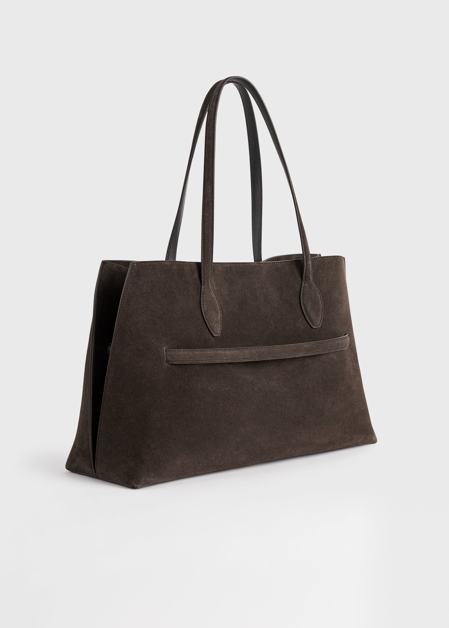 Suede lounge tote brown