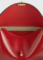 Mini T-lock naplack clutch red