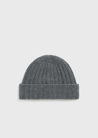 Cashmere beanie charcoal melange