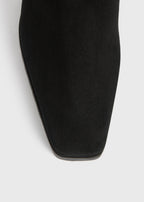 Fold-down shearling boots black