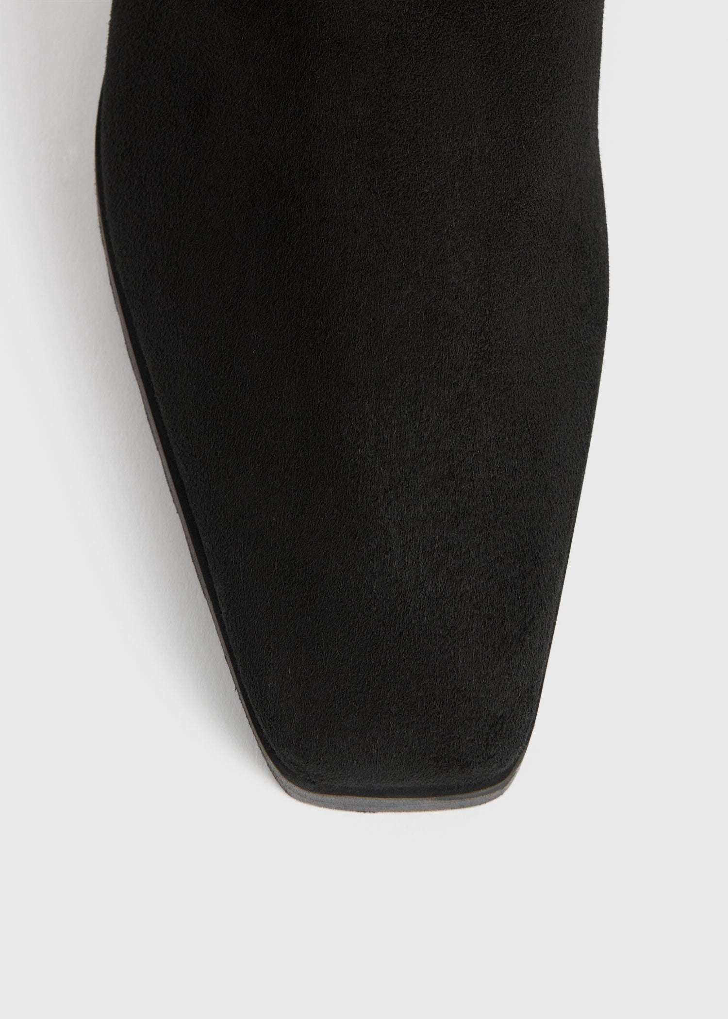 Fold-down shearling boots black