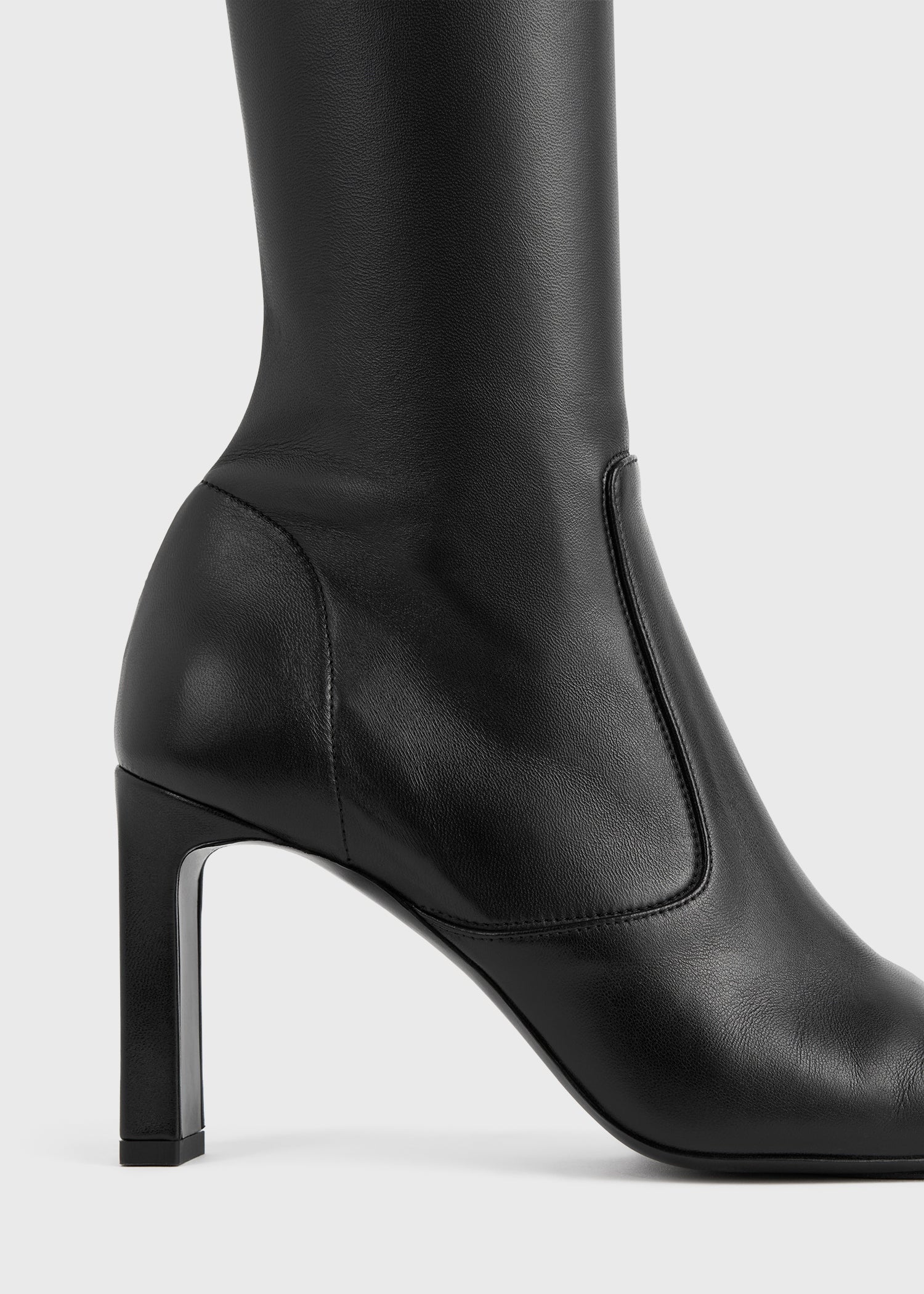 Nappa over-the-knee boots black