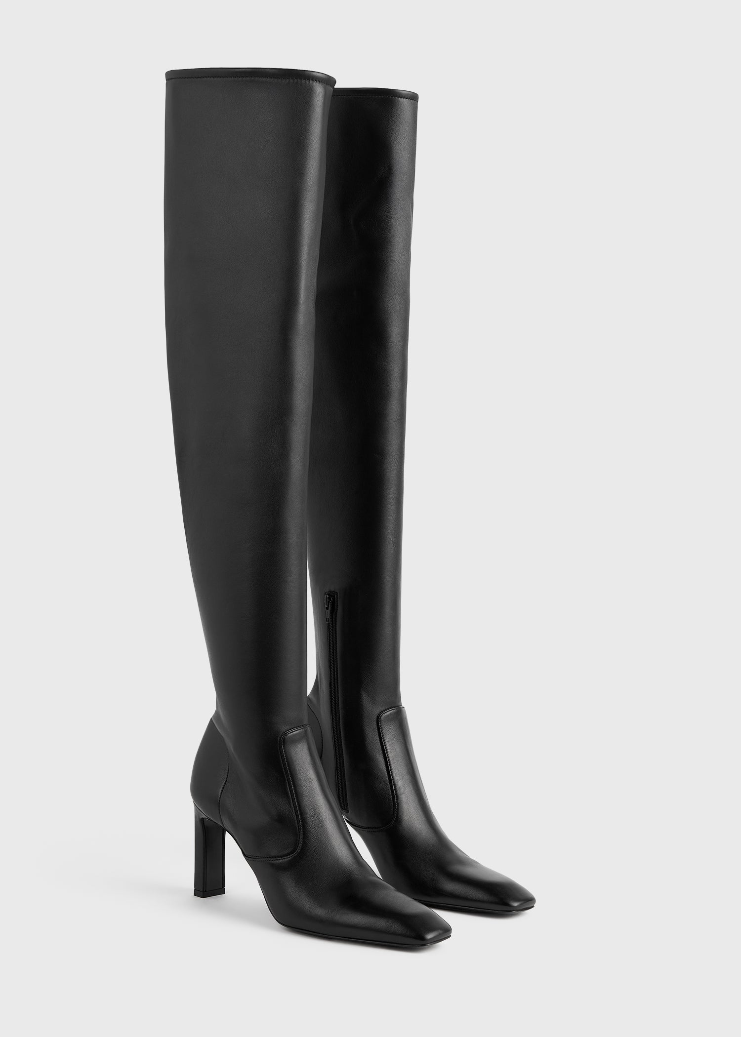 TOTEME FLATS FW25 BOOT SEASONAL 254 WAS0262 LE0089 001 NAPPA OVER THE KNEE BOOTS BLACK quarter GB