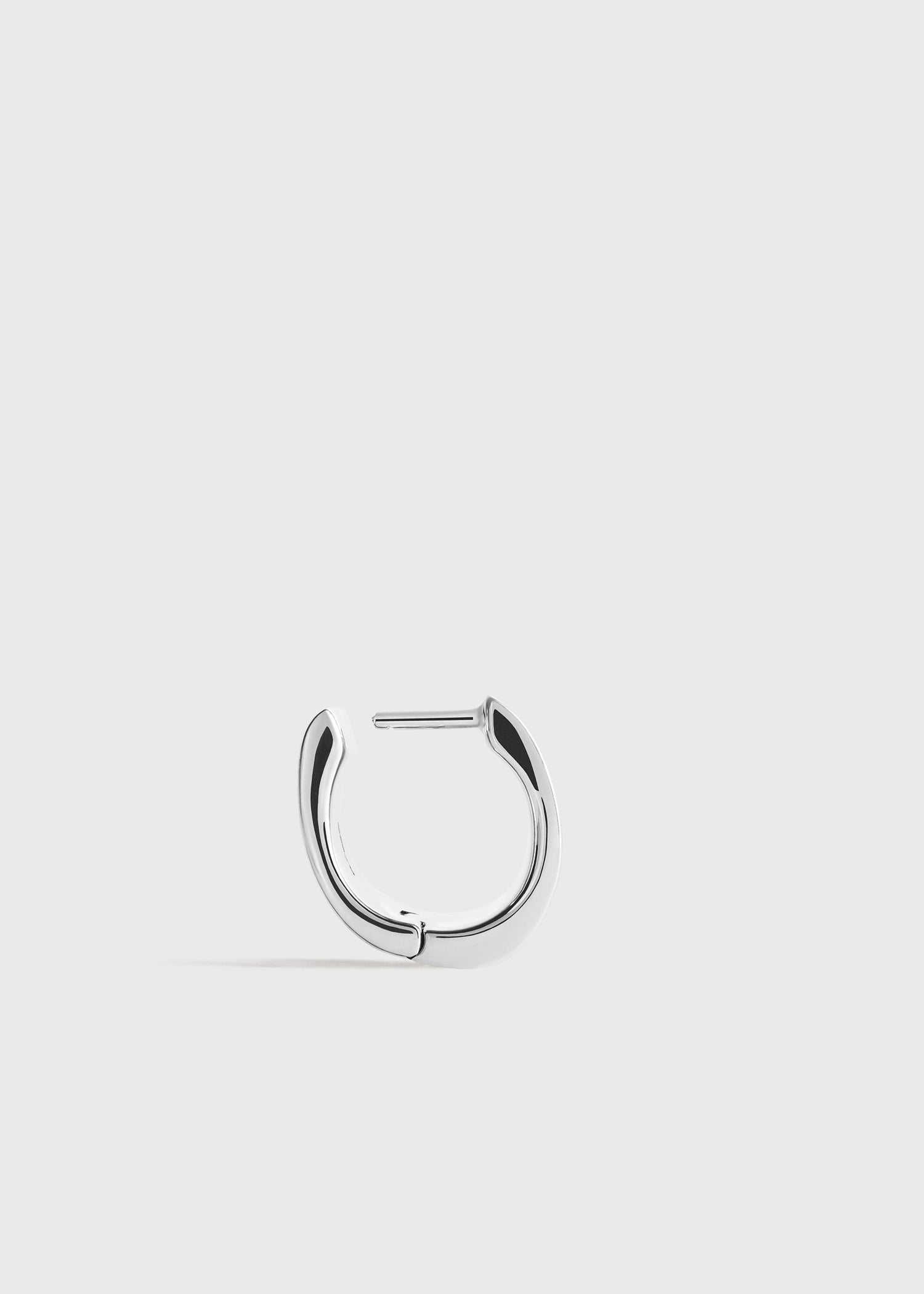 Petite signature hoops silver