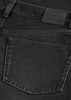 Wide leg denim faded black