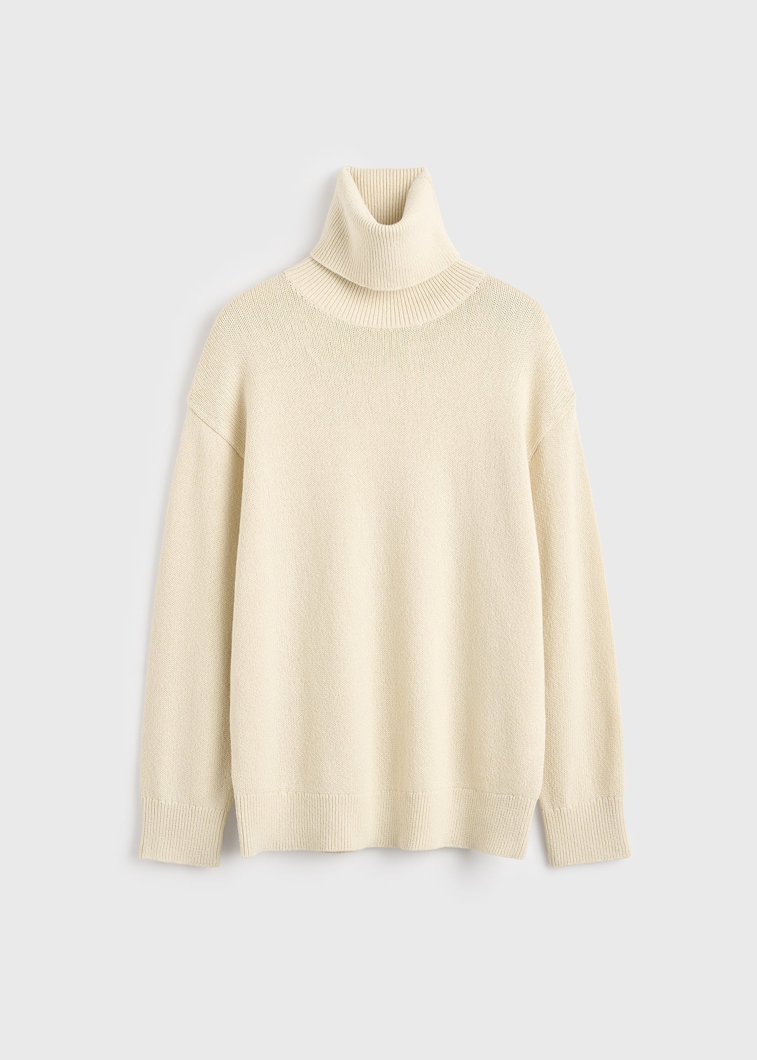 Longline turtleneck ecru