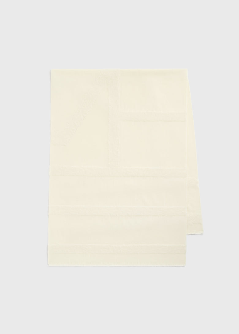 Monogram twill scarf off-white