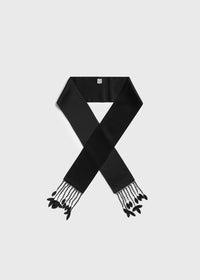 Guipure lace tuxedo scarf black