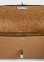 T-lock grained-leather wallet tan