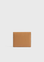 T-lock grained-leather cardholder tan